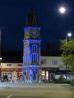 Newmarket Clock Tower on World Polio Day.